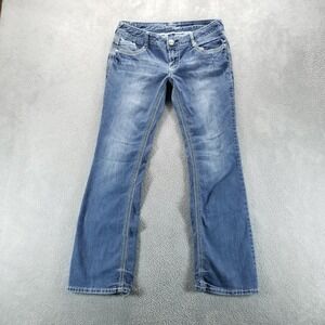 Amethyst Jeans Womens 13 Blue Bootcut Low Rise Stretch Embroidered Y2K